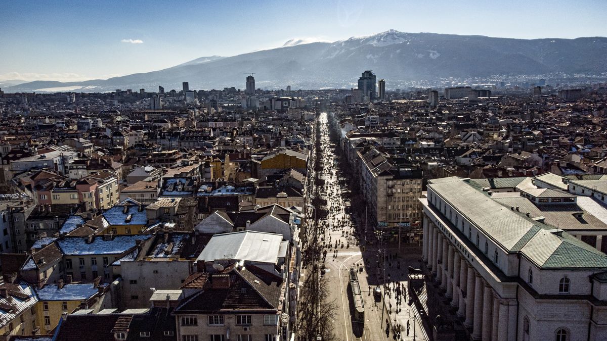 Fotografie aeriană cu blocuri de locuințe