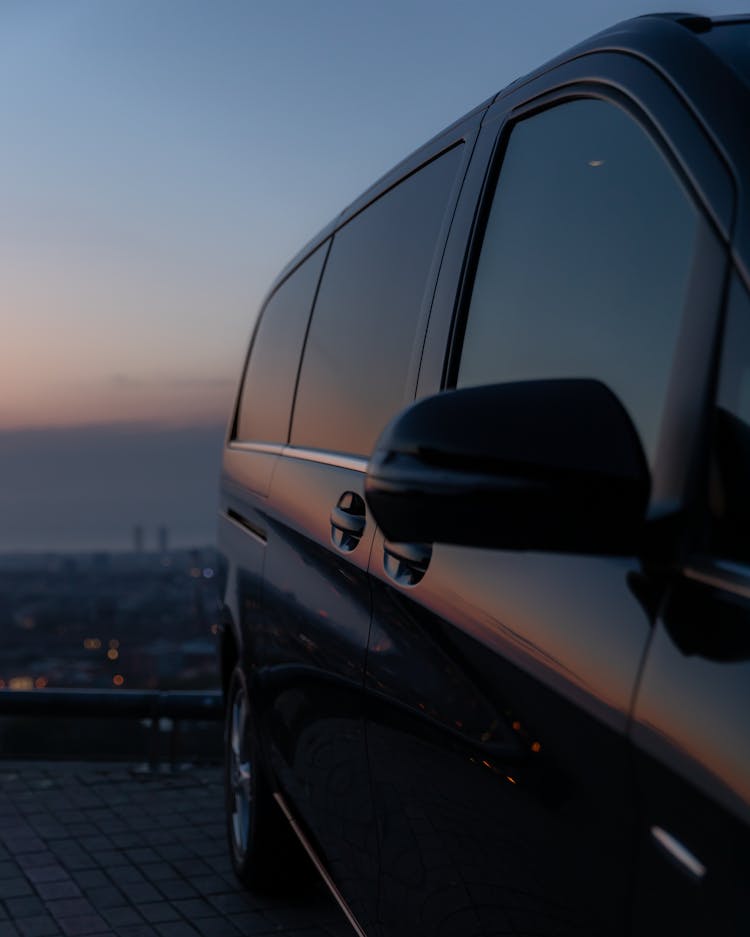 Close-up Of A Black Car 