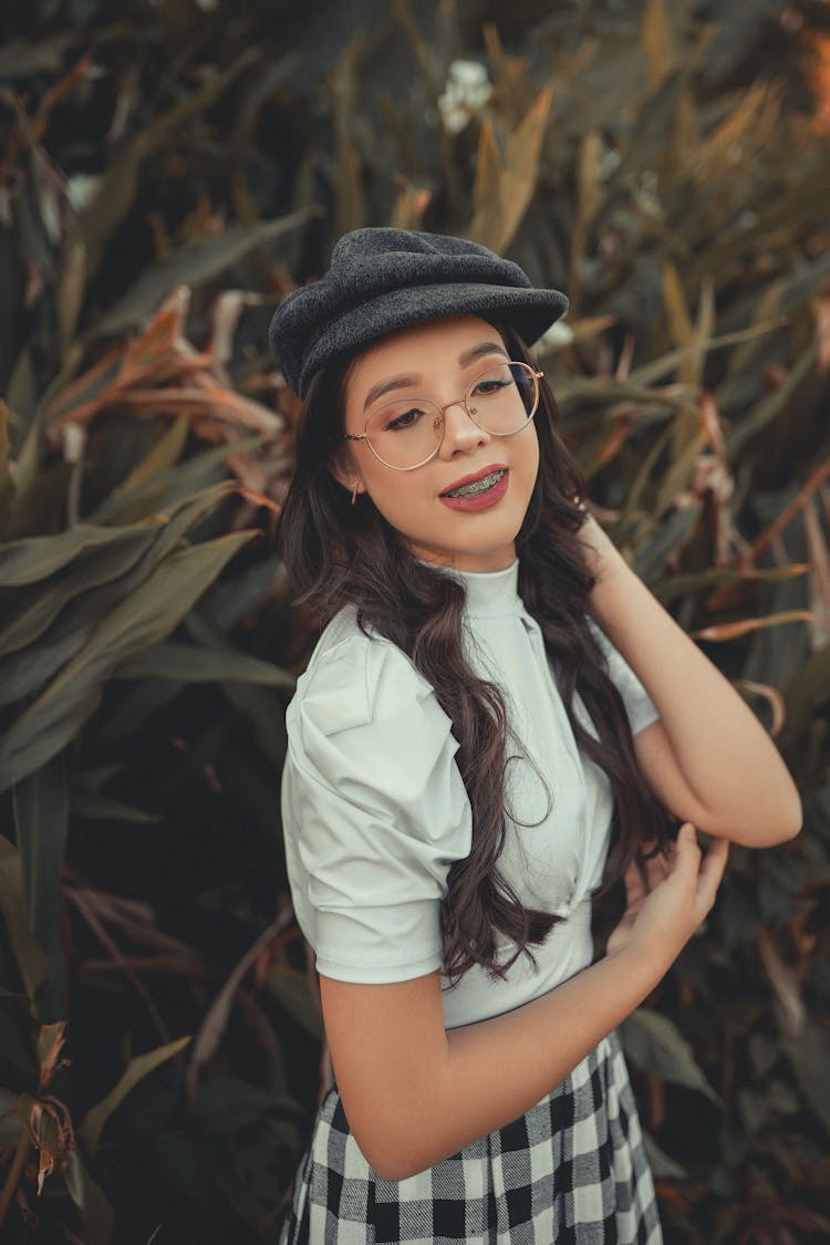 Photo Of A Woman With A Gray Beret Smiling