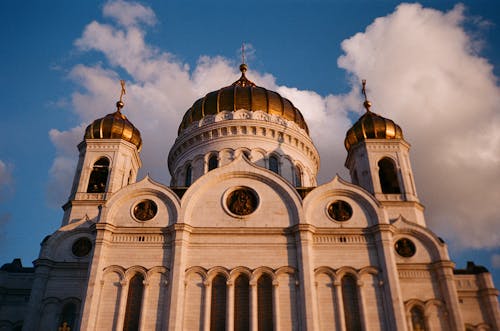 Free Christ the Saviour Cathedral in Moscow, Russia in Low Angle Photography Stock Photo