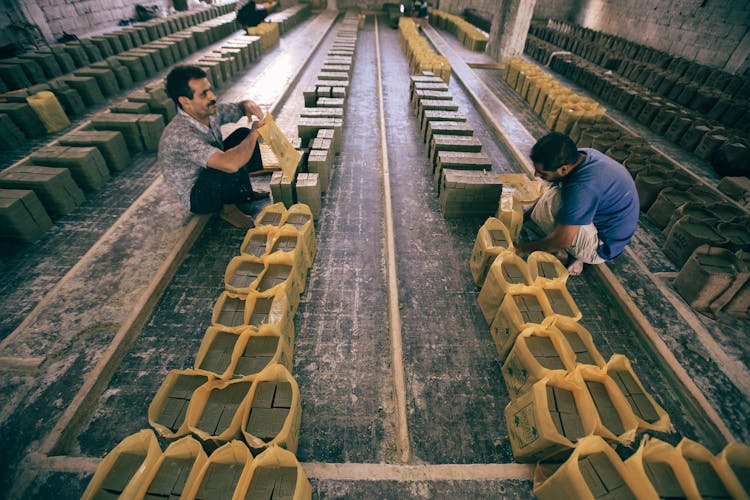 Men Working In Soap Manufacture 