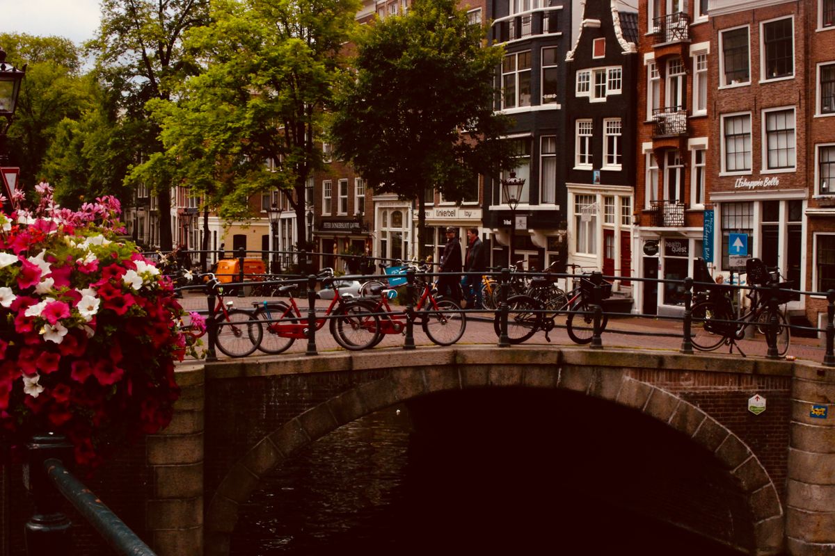 Amsterdam's canal houses — 17th-century architecture best explored by bicycle.