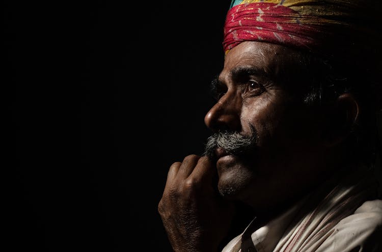 Portrait Of A Man With A Moustache