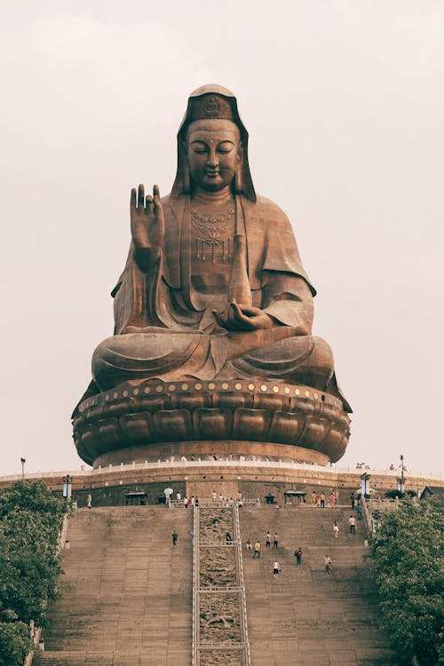 Бесплатное стоковое фото с будда, вертикальный выстрел, гуаньинь горы сицяо
