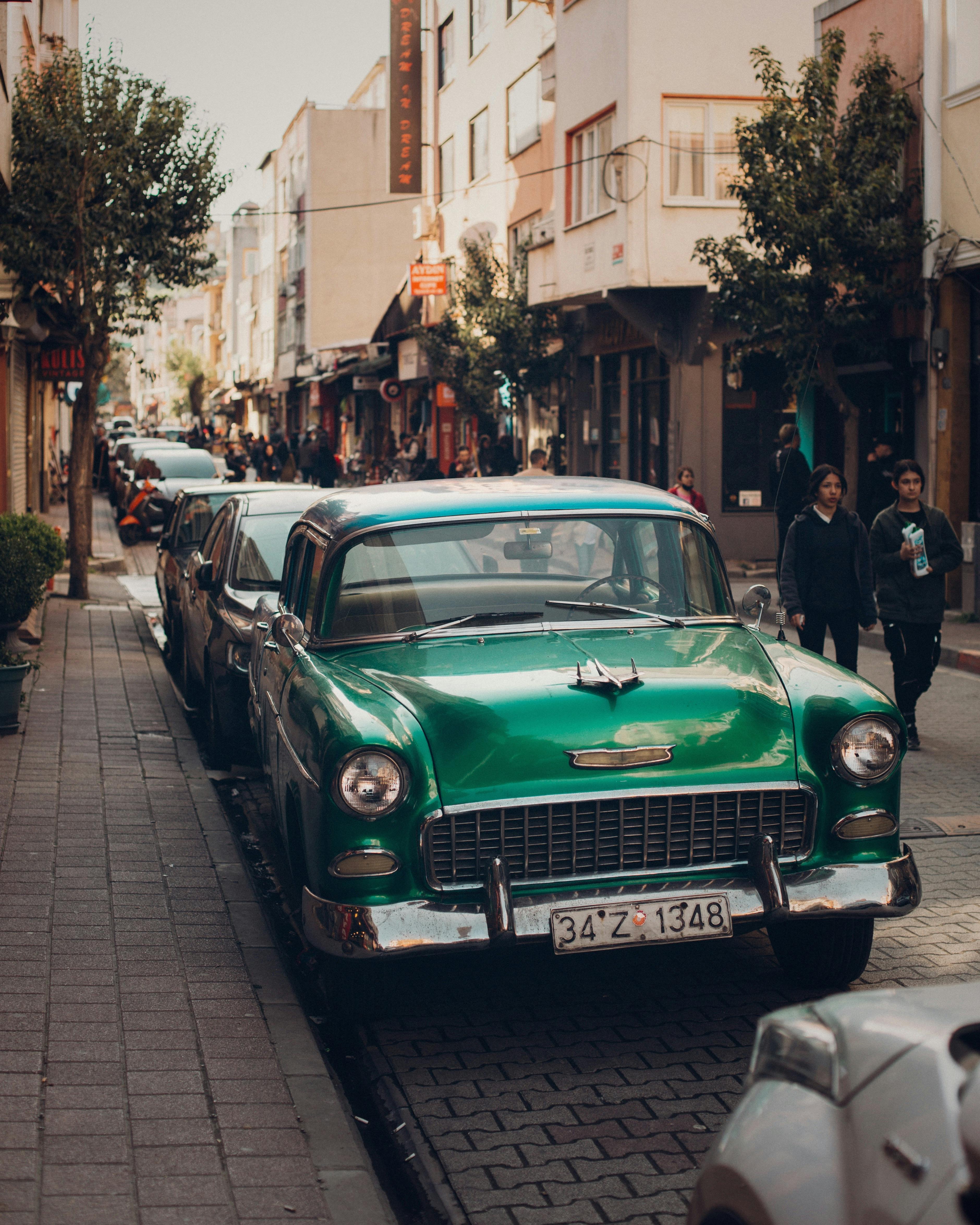 Motor Vehicles Parked on the Street · Free Stock Photo