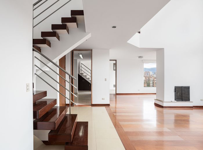 Painted hallway and staircase