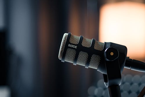 Close-Up Photo of a Rode Microphone