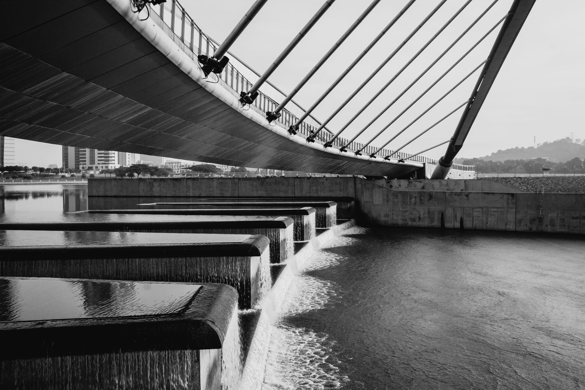 Putrajaya bridge lake modern architecture