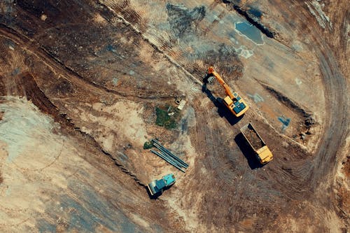 Aerial Photo Of Heavy Equipments 