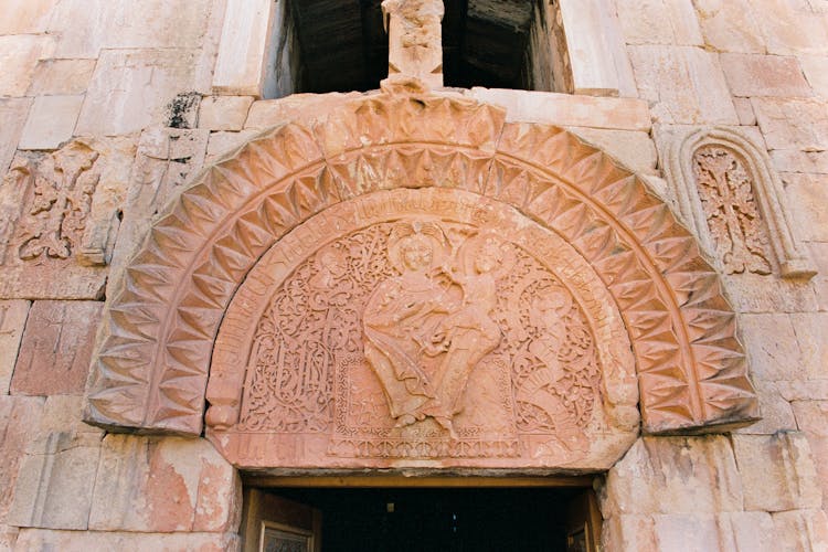 Relief Above The Entrance To Noravank, Armenian Monastery