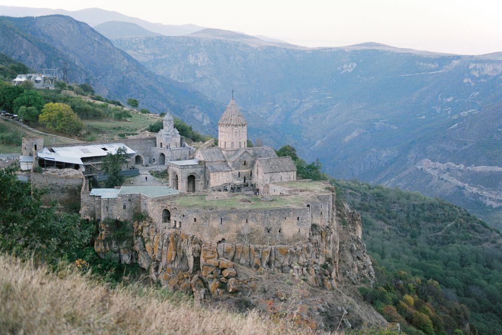Tatev Monastery perched on a clifftop, Syunik Province, Armenia