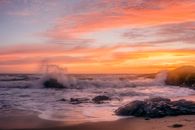 Scenic View of Waves Crashing on the Shore