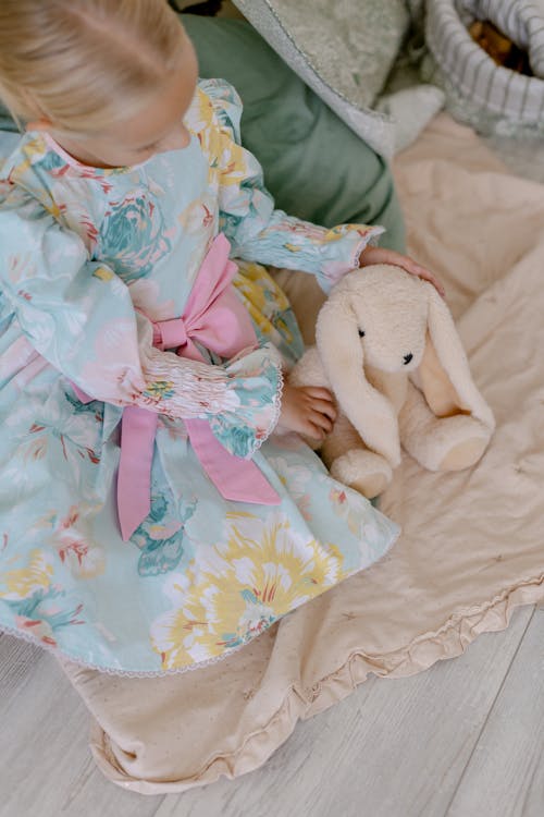 Free A Girl With a Stuffed Toy  Stock Photo