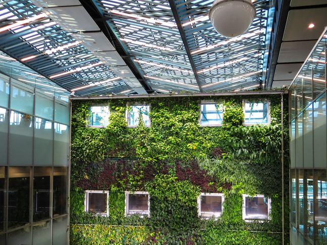 Mixed-use building with vertical gardens