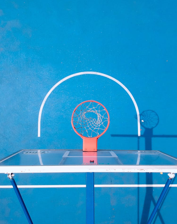 Overhead Shot Of A Basketball Hoop