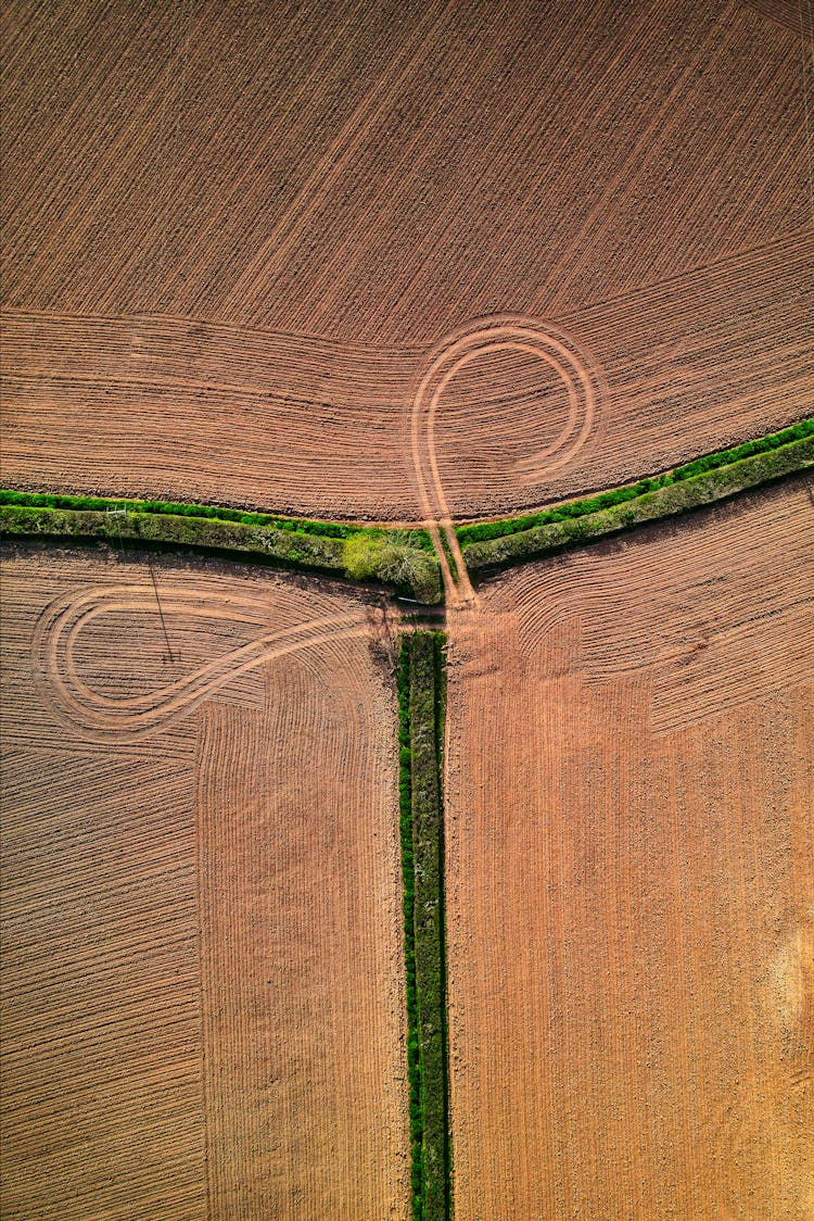 Aerial View Of A Vast Arid Wasteland 