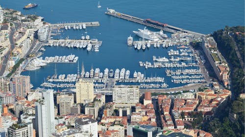 Boats and Ships in Port Hercules, Monaco