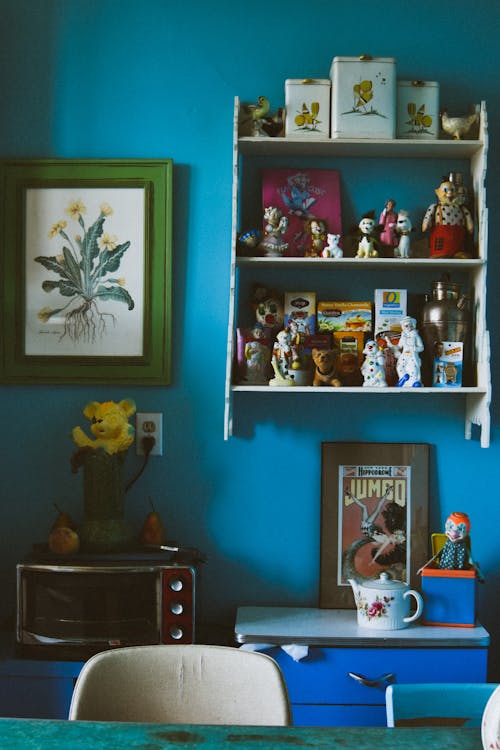 Foto profissional grátis de armário, azul, biblioteca