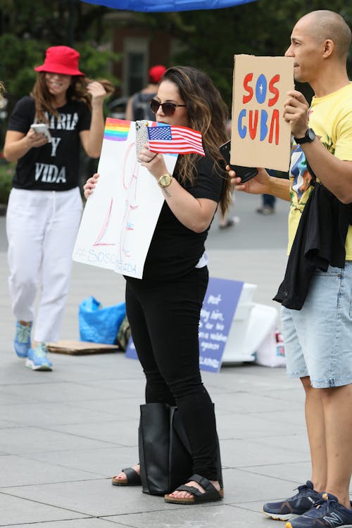 Бесплатное стоковое фото с активисты, активность, американский флаг
