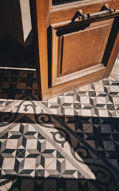 Ornate Design of the Doorway Floor Tiles