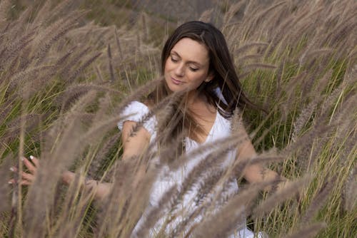 Girl in fields