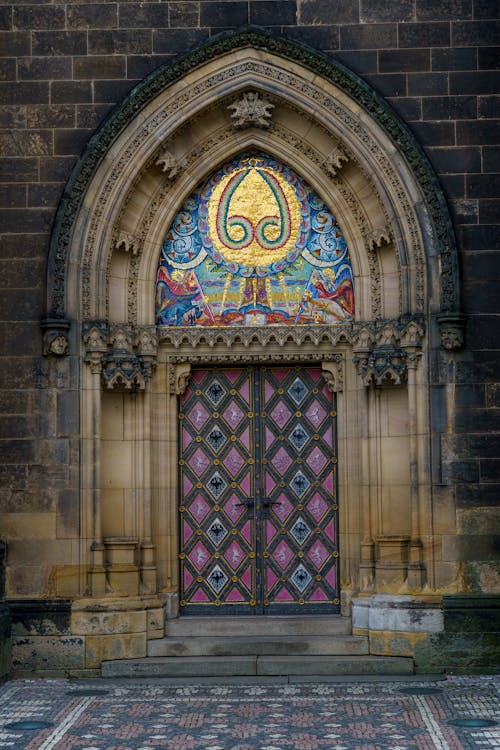 Ancient Architectural Design of an Arched Entrance Door