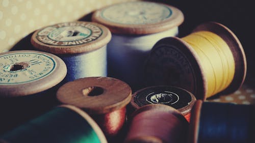 Free Assorted-color Threads in Spools Stock Photo