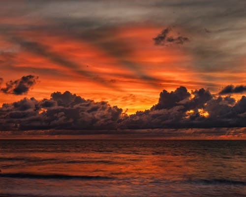 Scenic View of the Sea during Sunset