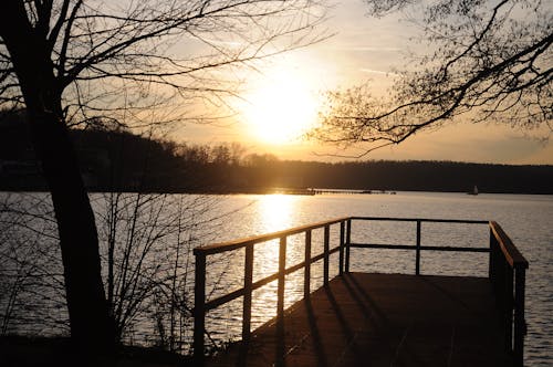 Photograph of a Lake During Sunset