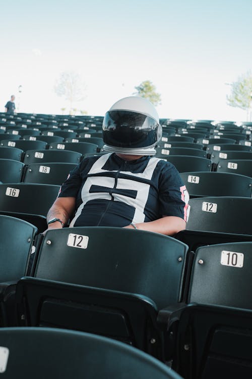 A Person Wearing a Space Helmet 