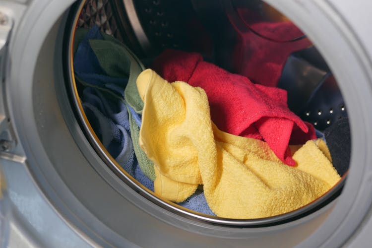 Towels Inside A Washing Machine