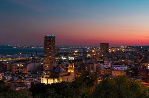 City Skyline during Evening Sky