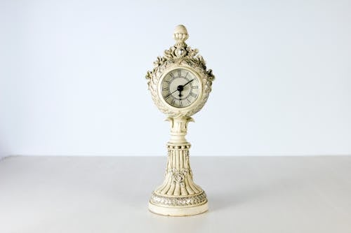 Photo of a White Antique Clock