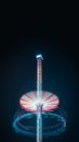 Red and White Ferris Wheel