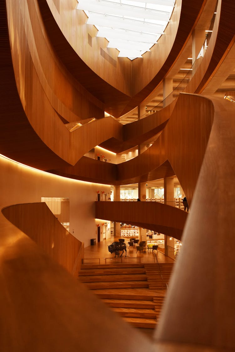 Interior Of Central Library In Calgary, Alberta