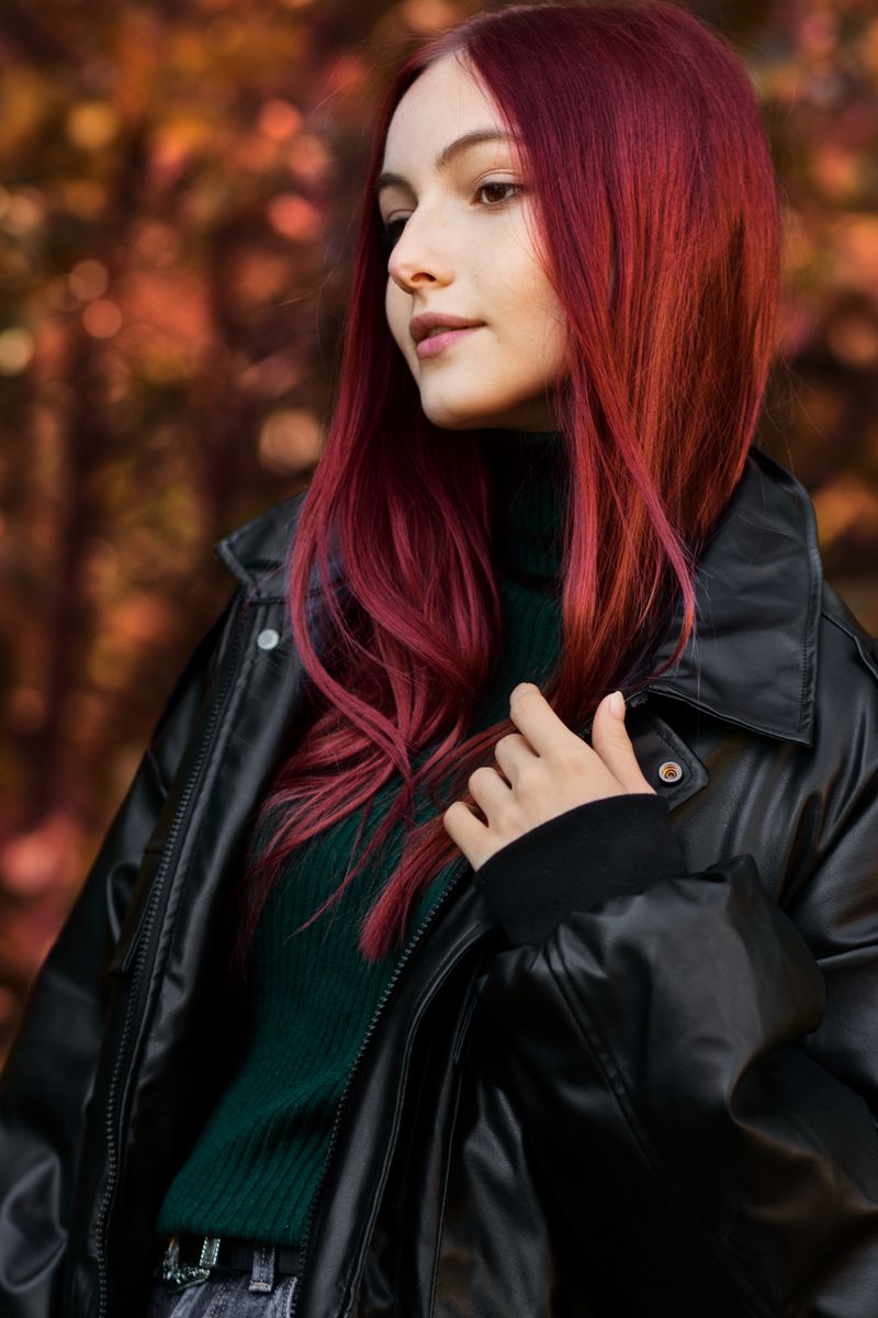 cabello teñido rojo brillante resultado champú sin sulfatos