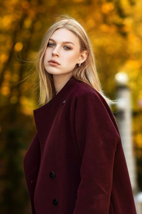 Blonde Woman in Coat