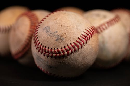 Free Close Up Shot of a Baseball Stock Photo
