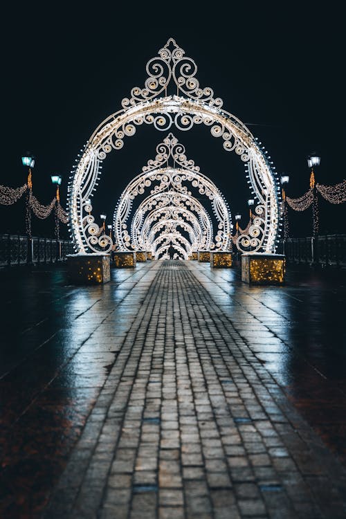 Foto d'estoc gratuïta de arcs, carrer de llambordes, decoració