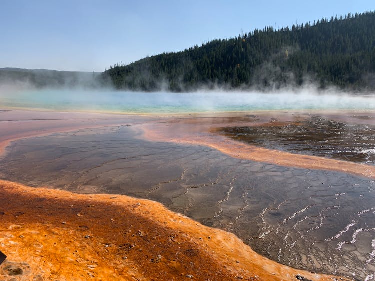 Grand Prismatic Spring In Wyoming