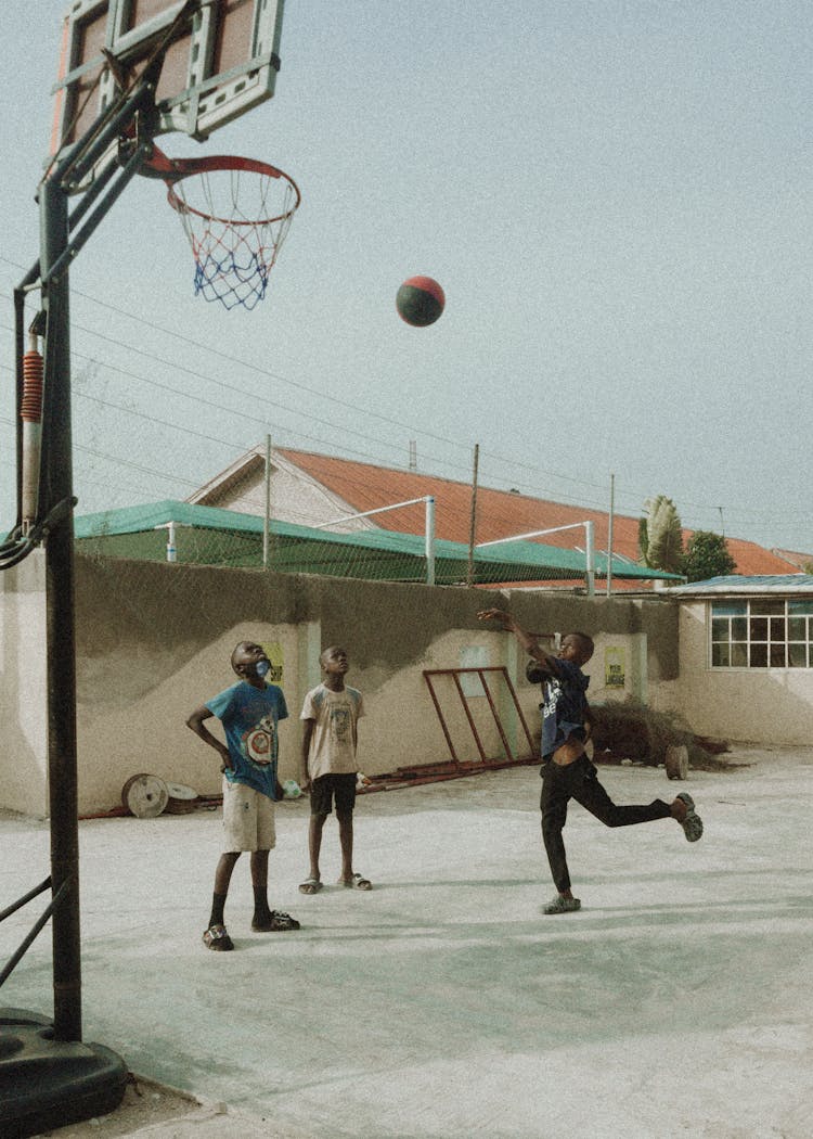 Kids Playing Basketball