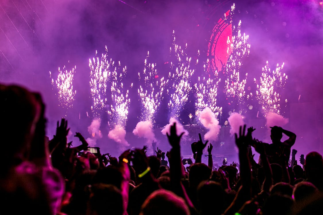 Free Purple Fireworks Effect Stock Photo