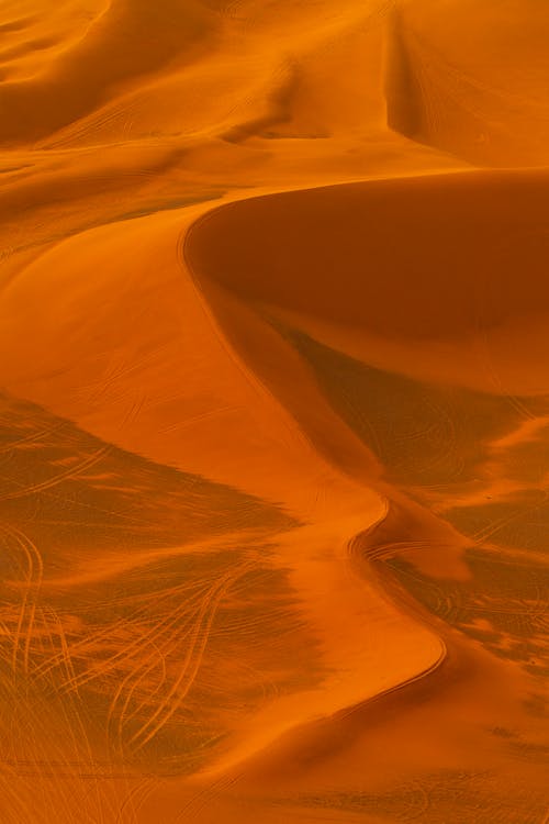 Brown Sand Dunes in Close Up Shot