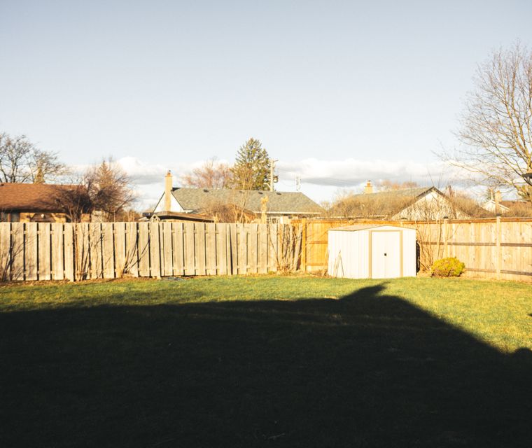 New wooden fence along a residential yard