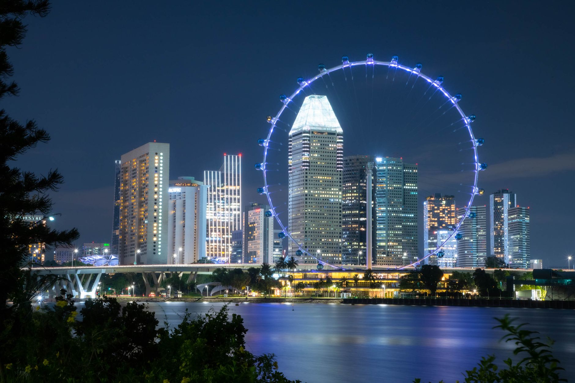 Singapore skyline at sunrise highlighting local benefits of cold therapy.