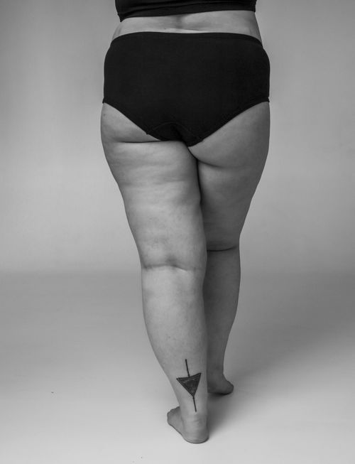 Free Artistic portrait celebrating body positivity in monochrome. Stock Photo