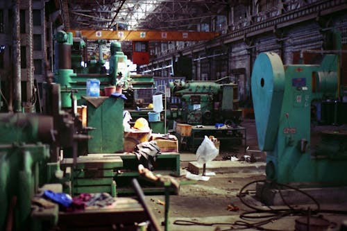 Machinery in an Empty Factory