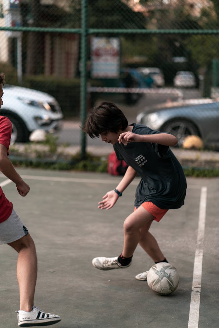 A Boy Playing Soccer