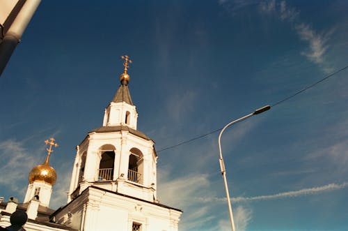 Low-Angle Shot of a Mosque