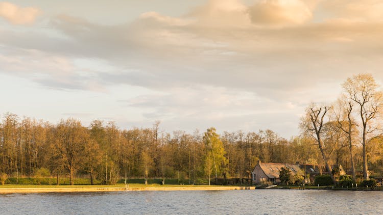 A House At The Bank Of A Lake